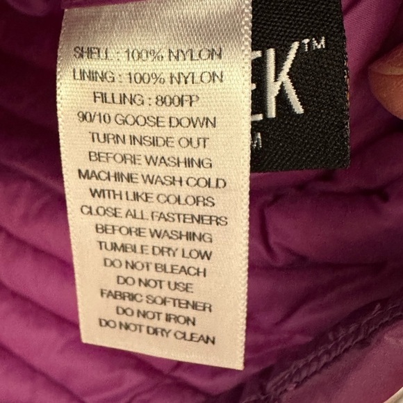 Downtek fuchsia water repellant lightweight down puffer vest, XS - Picture 2 of 7